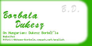 borbala dukesz business card